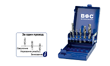 Набор  М3 - М10 комбинированных метчиков - сверел Bohrcraft