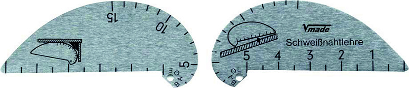 Шаблон сварочный 1-15 высоты швов из алюминия Vogel