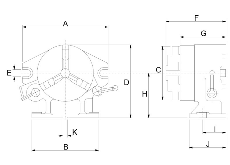 Горизонтальная и вертикальная делительная головка с храповым механизмом Fervi