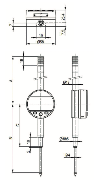 Индикаторы ИЧЦ 12,5 - 100 IP 54 Bluetooth Vogel