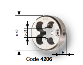 Плашки UNC № 2-UNC 2 из HSS Bohrcraft