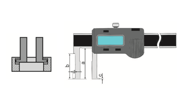 Штангенциркули ШЦЦ-ВК 150 - 300 для измерения внутренних канавок