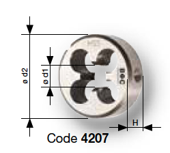 Плашки UNF № 2 - UNF 1 из HSS Bohrcraft