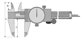 Штангенциркули ШЦК 150 - 300 с круговой шкалой IP40 Vogel