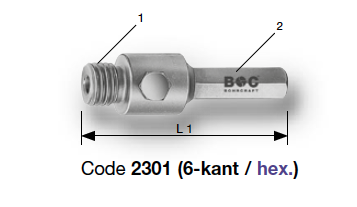 Коронки ∅ 68 и 82 с алмазными зубьями с оправкой 2720 Bohrcraft