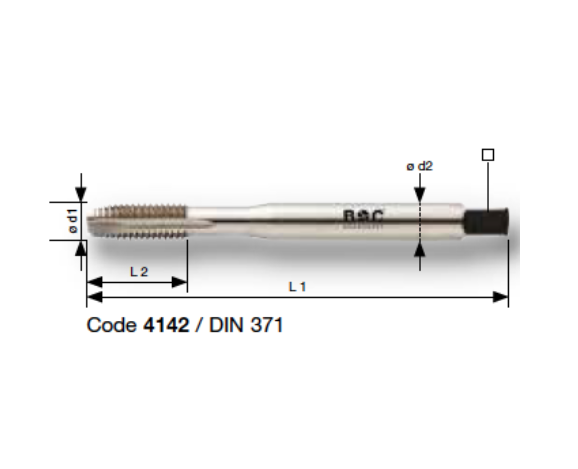 Метчики М2-М36 средние HSSE серия 4142 Bohrcraft