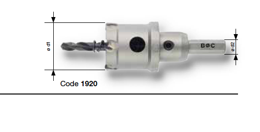 Коронки ∅ 16 - 100 с твердоспл зубьями 1920 Bohrcraft