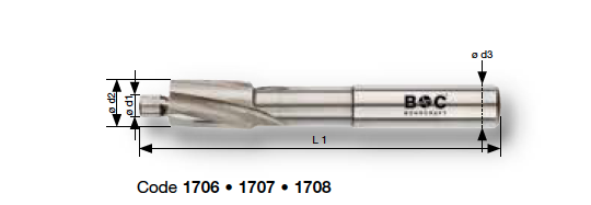 Наборы цековок  М3-М12 серий 1706-1708 Bohrcraft