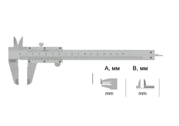 Штангенциркуль ШЦ1 150х0,02 мм Vogel