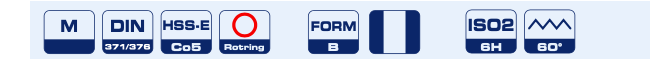 Метчики М3-М24 HSSE (красное кольцо) 4173 Bohrcraft