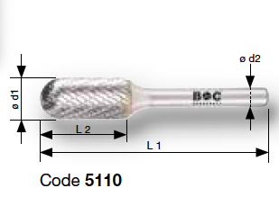 Борфрезы тв. спл. сфероцилиндрические  Bohrcraft